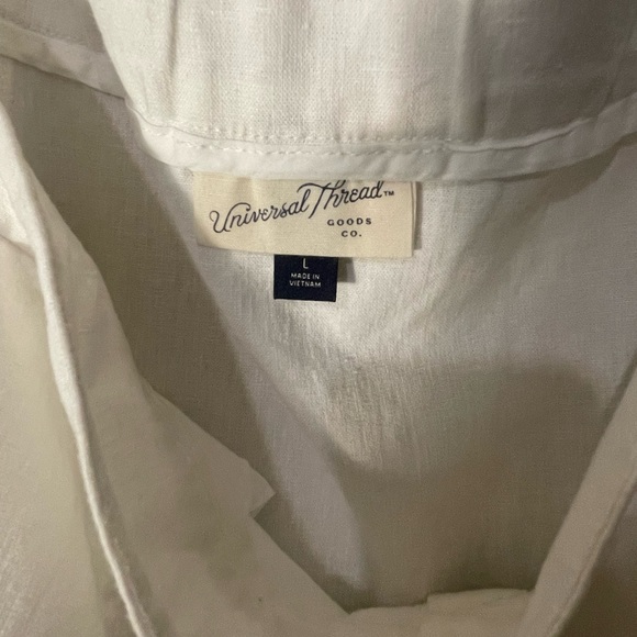 Universal Thread White Linen Button Up Skirt - Large - Picture 5 of 6